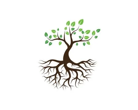 Logos of green Tree leaf ecology nature Stock Illustration