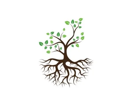 Logos of green Tree leaf ecology nature Stock Illustration
