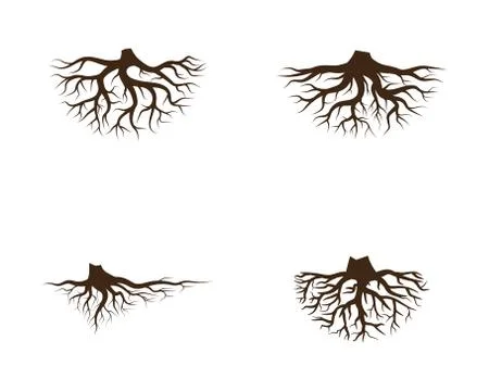 Logos of green Tree leaf ecology nature Stock Illustration