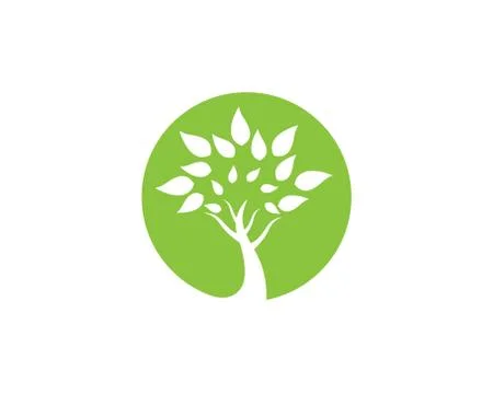 Logos of green tree leaf ecology nature element vector icon Illustrazione stock