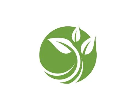 Logos of green tree leaf ecology nature element vector icon Illustrazione stock