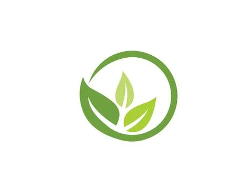 Logos of green tree leaf ecology nature element vector icon Illustrazione stock