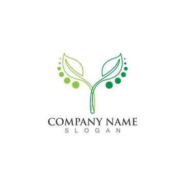 Logos of green Tree leaf ecology Illustrazione stock