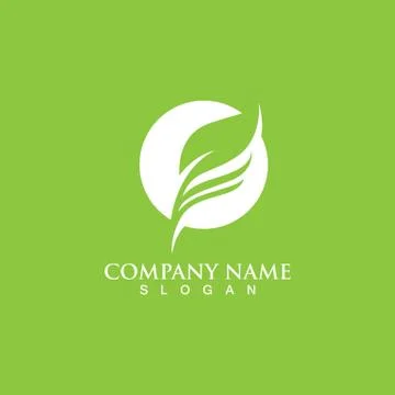 Logos of green Tree leaf ecology Stock Illustration