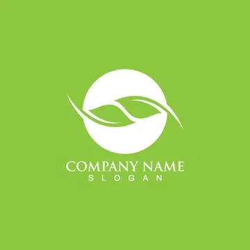 Logos of green Tree leaf ecology Stock Illustration