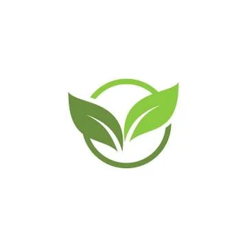 Logos of green Tree leaf ecology Stock Illustration