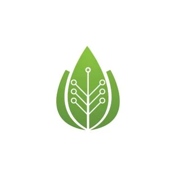 Logos of green Tree leaf ecology Stock Illustration
