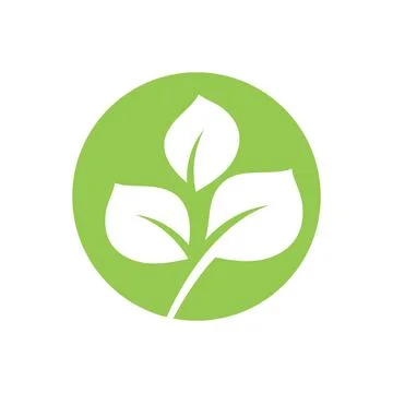 Logos of green Tree leaf ecology Stock Illustration