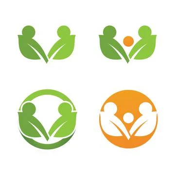 Logos of green Tree leaf ecology Stock Illustration