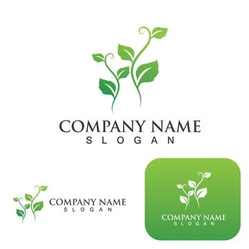 Logos of green Tree leaf ecology template vector logo Stock Illustration