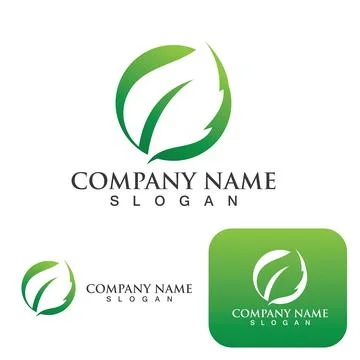 Logos of green Tree leaf ecology template vector logo Stock Illustration