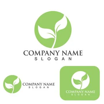 Logos of green Tree leaf ecology template vector logo Stock Illustration