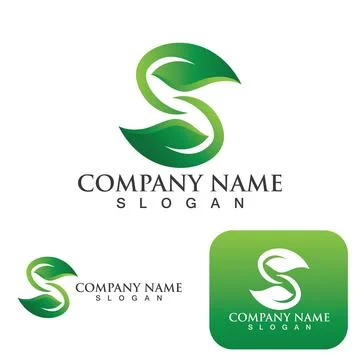 Logos of green Tree leaf ecology template vector logo Illustrazione stock