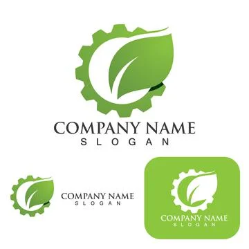 Logos of green Tree leaf ecology template vector logo Illustrazione stock