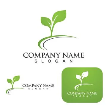 Logos of green Tree leaf ecology template vector logo Stock Illustration