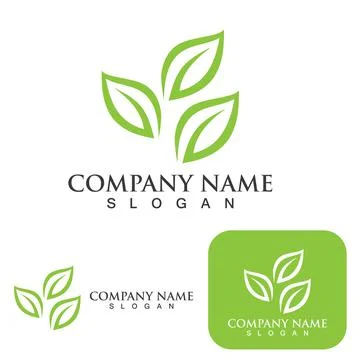 Logos of green Tree leaf ecology template vector logo Stock Illustration