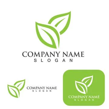 Logos of green Tree leaf ecology template vector logo Illustrazione stock