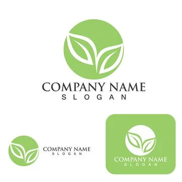 Logos of green Tree leaf ecology template vector logo Illustrazione stock