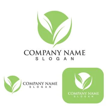 Logos of green Tree leaf ecology template vector logo Stock Illustration