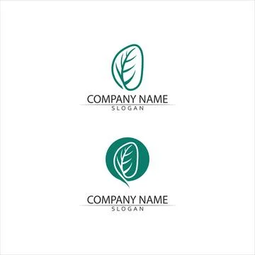 Logos of green Tree leaf ecology Stock Illustration