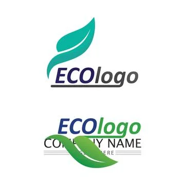 Logos of green Tree leaf ecology Stock Illustration