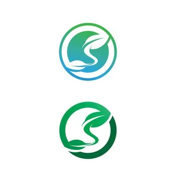Logos of green Tree leaf ecology Stock Illustration