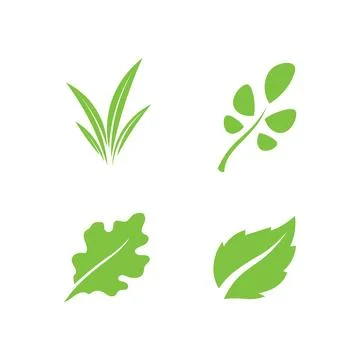 Logos of green Tree leaf ecology Stock Illustration