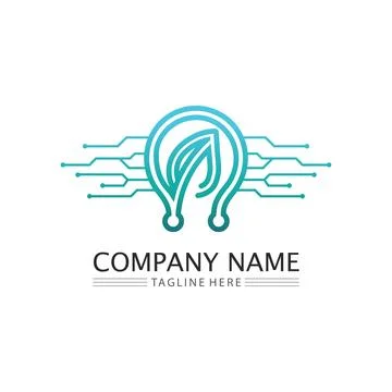 Logos of green Tree leaf ecology Stock Illustration