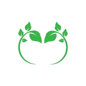 Logos of green Tree leaf ecology nature element vector Illustrazione stock