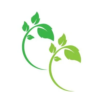 Logos of green Tree leaf ecology nature element vector Illustrazione stock