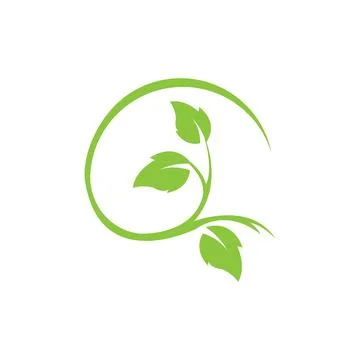 Logos of green Tree leaf ecology nature element vector Illustrazione stock