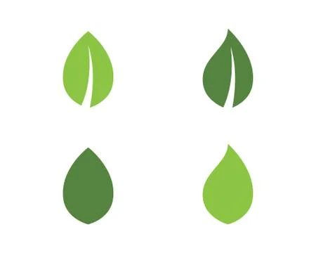 Logos of green Tree leaf Stock Illustration