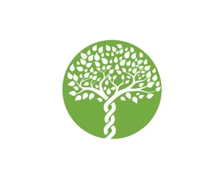 Logos of green Tree leaf vector Stock Illustration