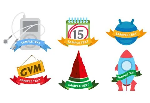 Logos gym Stock Illustration