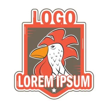 Logos with the image of a rooster Stock Illustration