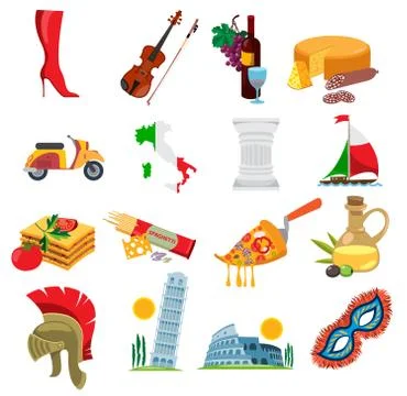 Logos Italy Stock Illustration