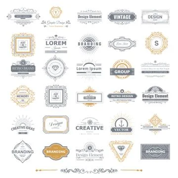 Logos set Stock Illustration