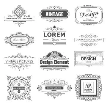 Logos set Stock Illustration