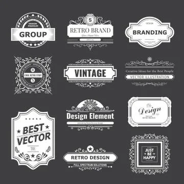 Logos set Stock Illustration
