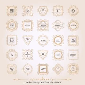 Logos set Stock Illustration