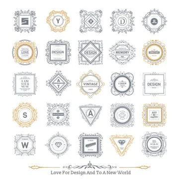 Logos set Stock Illustration