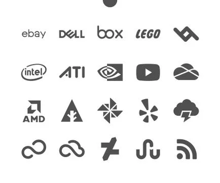 Logos v3 UI Pixel Perfect Well-crafted Vector Solid Icons Stock Illustration