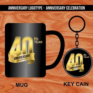 Logotype for Anniversaries Stock Illustration