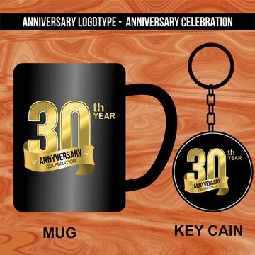 Logotype for Anniversaries Stock Illustration