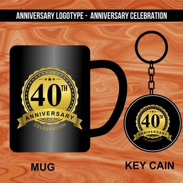 Logotype for Anniversaries Stock Illustration