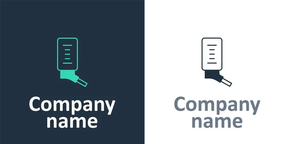 Logotype Automatic drinker for small pets icon isolated on white background Illustrazione stock