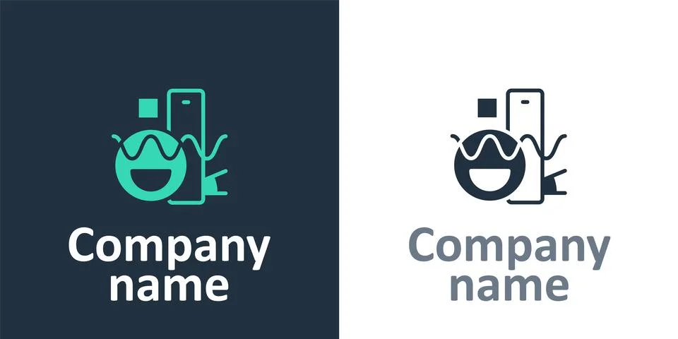 Logotype Basic geometric shapes icon isolated on white background. Logo design Illustrazione stock
