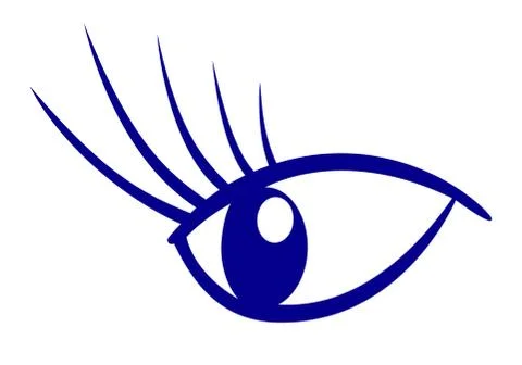 Logotype with blue eye Illustrazione stock