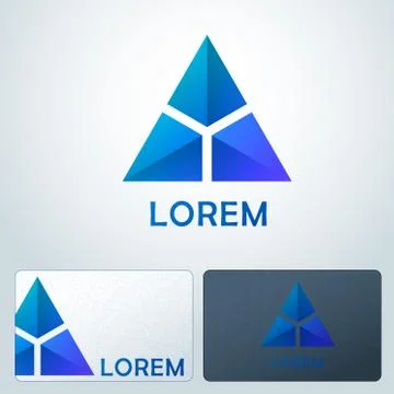 Logotype Blue triangles Stock Illustration