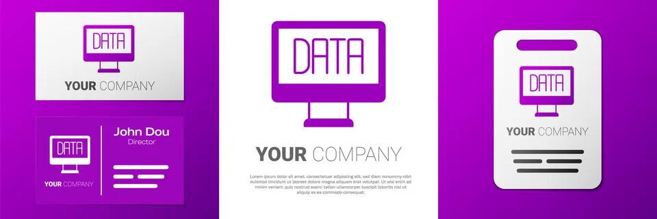 Logotype Data analysis icon isolated on white background. Business data analysis Stock Illustration